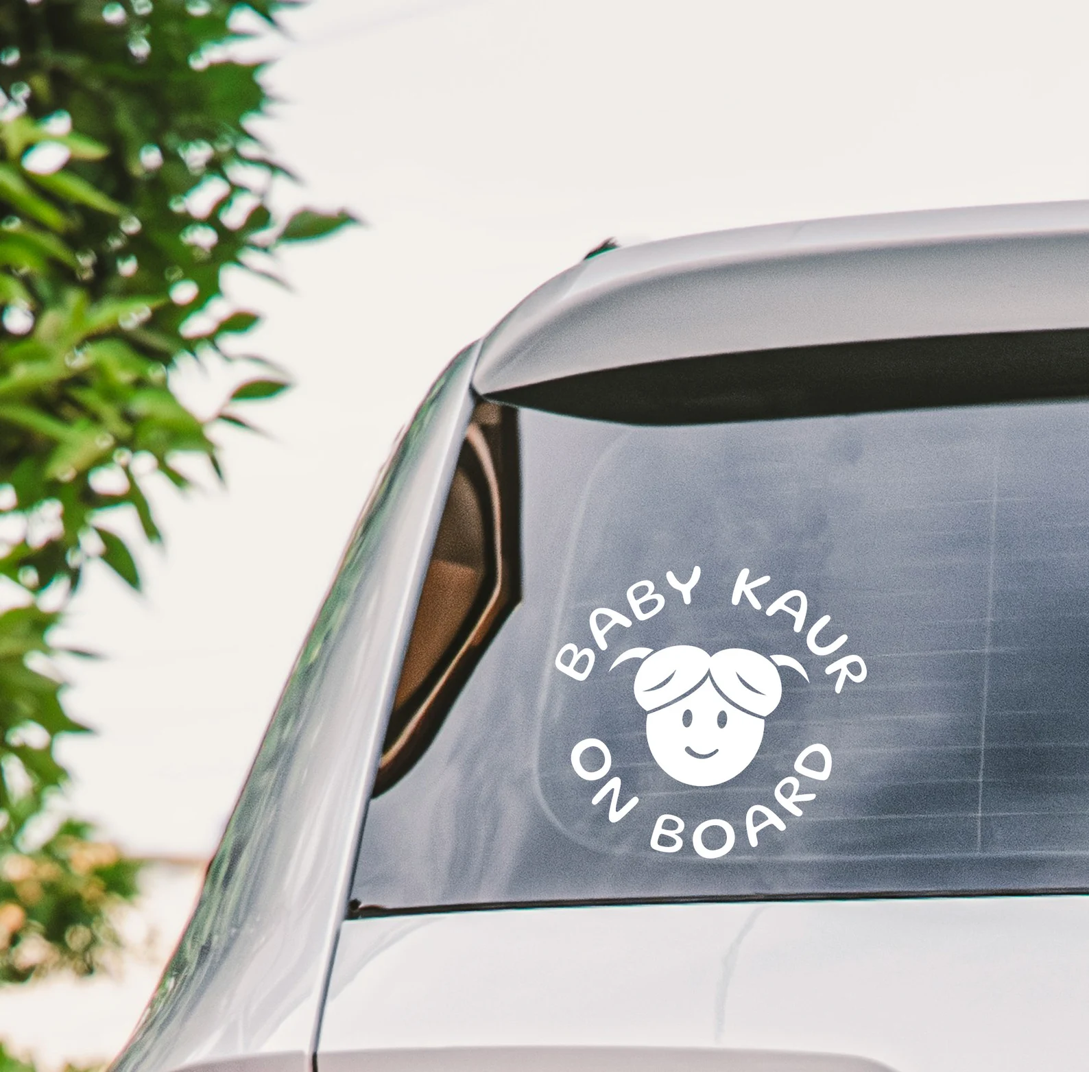Baby Kaur on Board Decal | Sikh Baby Shower Gift