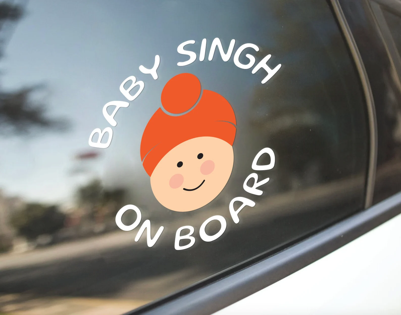 Personalized Baby Singh On Board Car Decal | Sikh Baby Gift