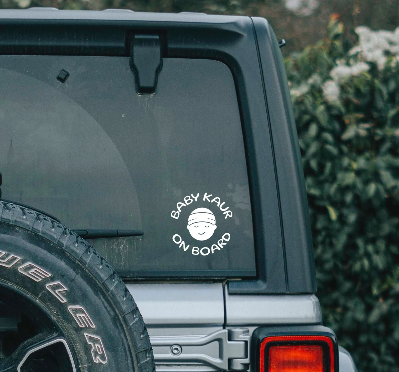 Personalized Baby on Board Decal | Sikh Baby Gift