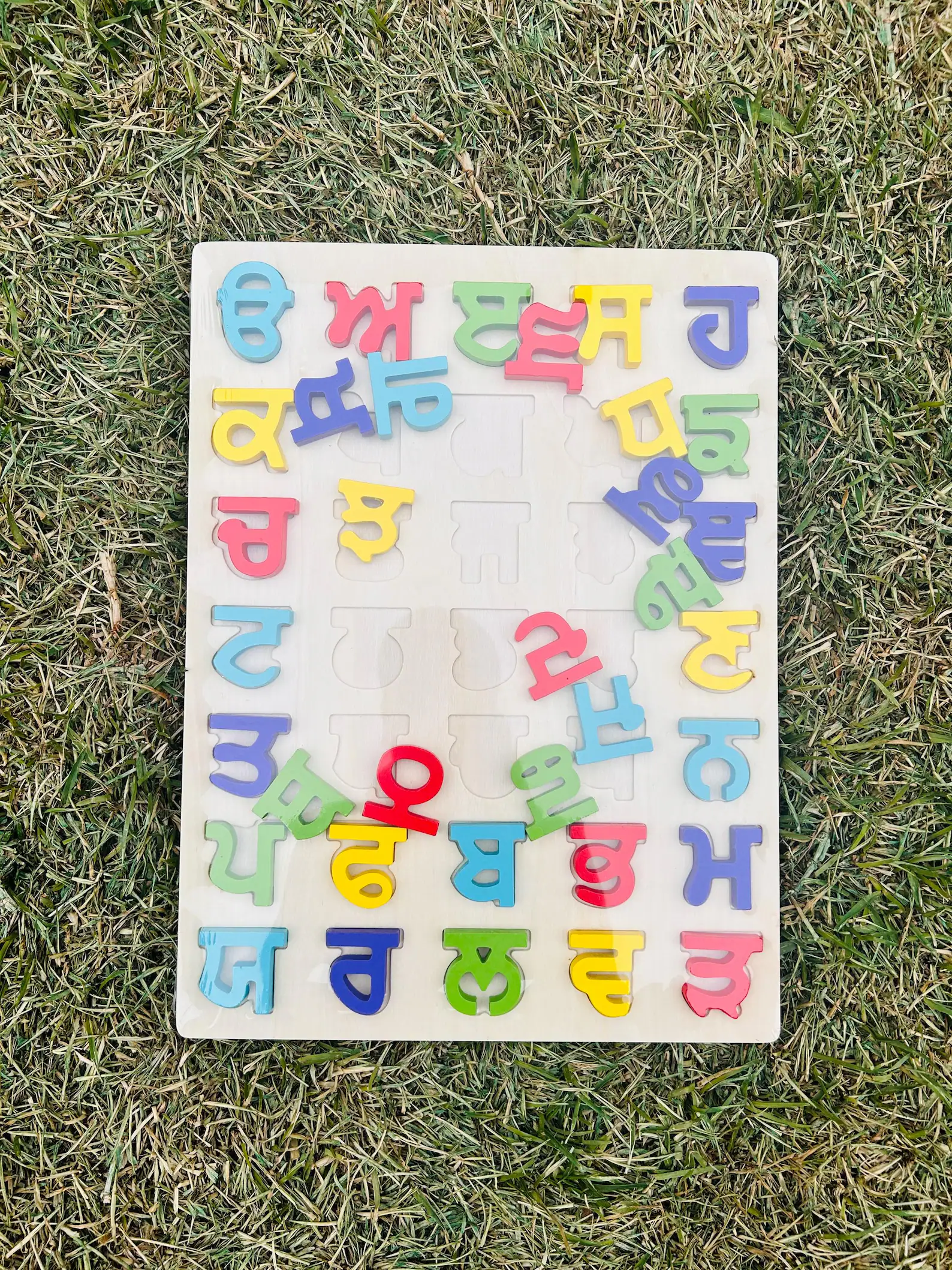 Gumukhi 35 Akkhar | Punjabi Puzzle Wooden Board for Kids